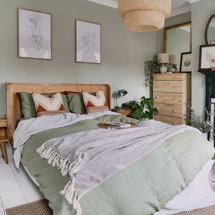 green bedroom