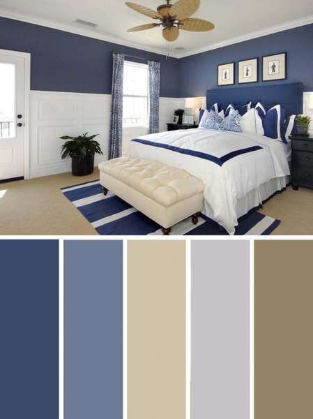 bleu bedroom