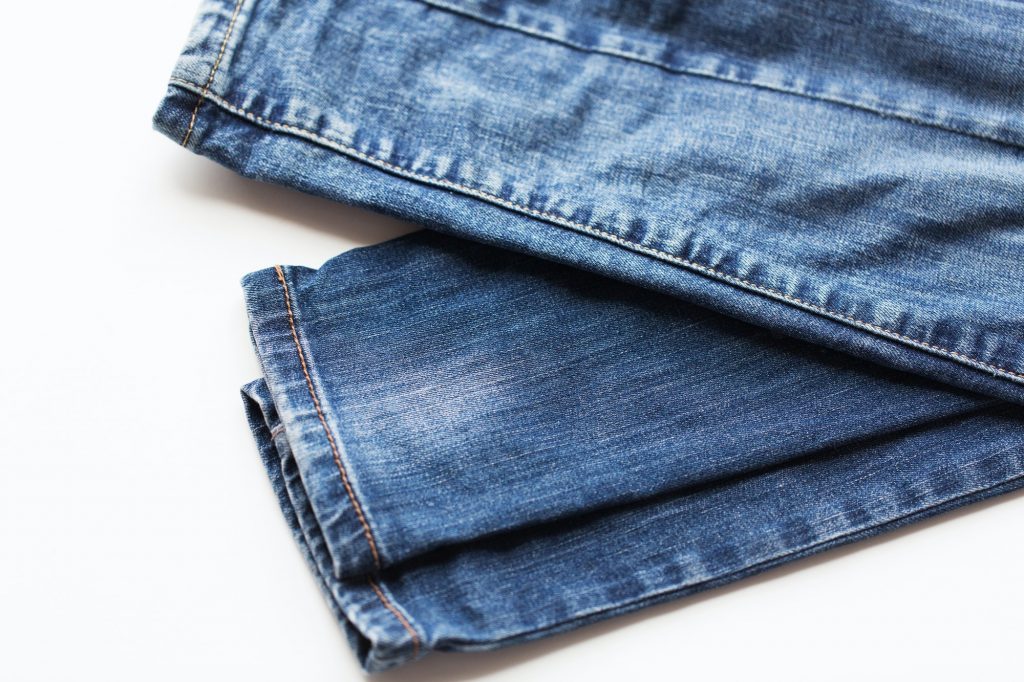 denim pants or jeans on white background
